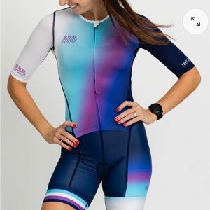 Tres Pinas Women’s Aero Tri Suit Aquarius Large